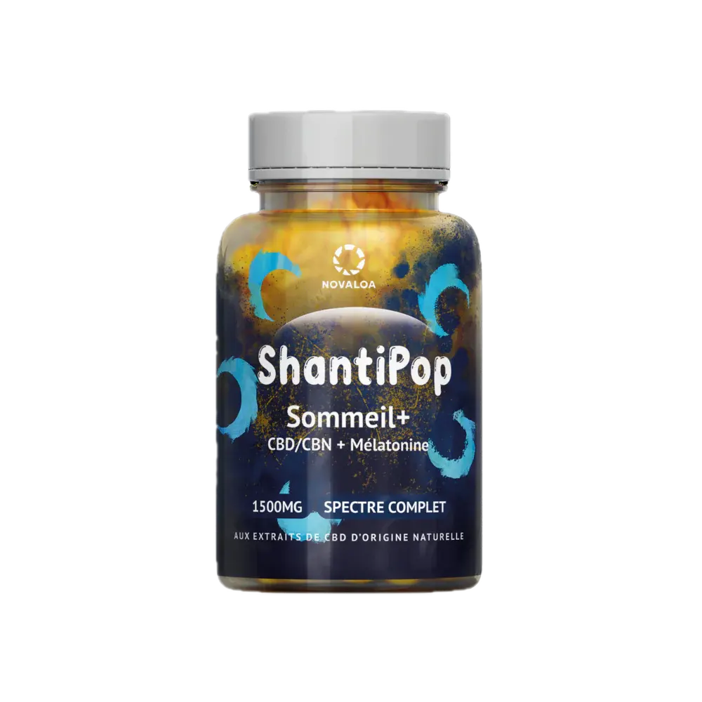 Sommeil+ : Gélules liquides 1500 mg CBN CBD - Mélatonine & Ylang ylang 